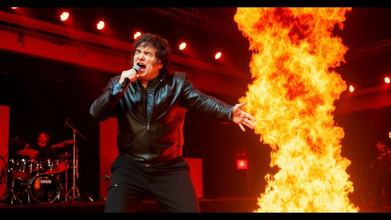 Milei lanza 'La construcción del milagro' con rock en Movistar Arena
