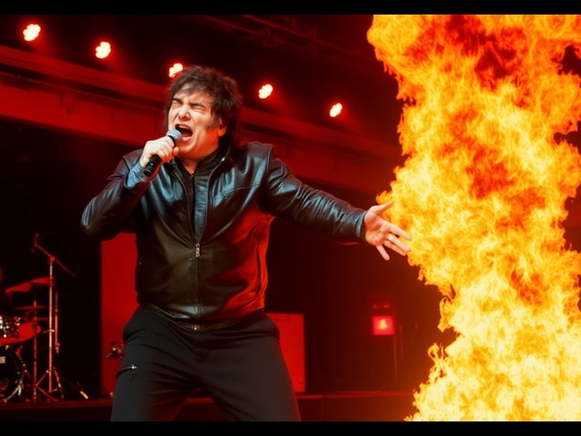 Milei lanza 'La construcción del milagro' con rock en Movistar Arena