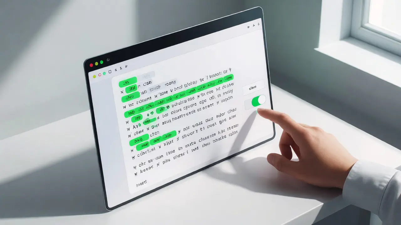 Interfaz de herramienta de limpieza de texto resaltando y eliminando caracteres ocultos en tiempo real.